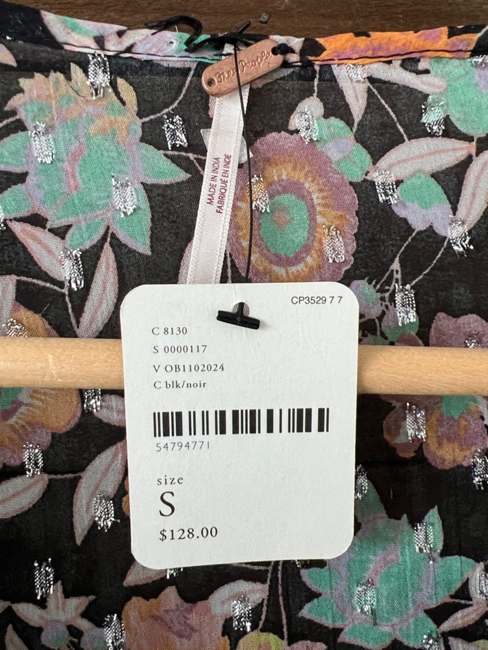 NWT Free People Women's Free Swinging Floral-Print Chiffon Mini Dress Size Small - Picture 4 of 7
